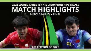 Fan Zhendong vs Wang Chuqin  MS Final  2023 ITTF World Table Tennis Championships Finals [upl. by Sivle]