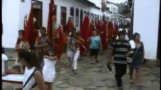 Festa do Divino em Paraty  Içamento da Bandeira do Divino em Paraty [upl. by Ahseet345]