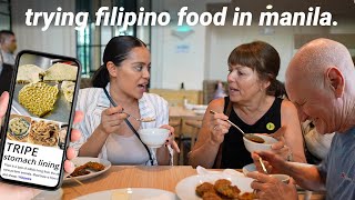 My Parents First Time trying Filipino Food Welcome To The Philippines [upl. by Nuahsyar]