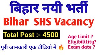 Bihar SHS CHO Online Form 2024  Everything You Need to Know [upl. by Llerrahs]