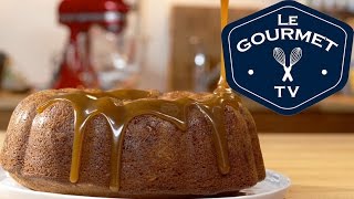 Ginger Spice Bundt Cake with Caramel Sauce Recipe  Le Gourmet TV Recipes [upl. by Atinra]