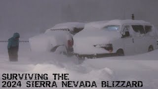 Surviving HUGE Blizzard in Truckee California  Life in a 4x4 Van [upl. by Efar234]