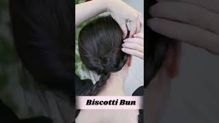 How to make Biscotti Bun Hair Style shorts trending ytshorts viral [upl. by Donn176]