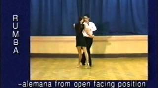 Rumba dance steps 13 Alemana from open facing position with handshake hold [upl. by Nika]