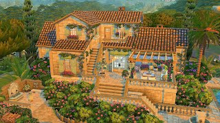 Tuscan Style Home 🏖️🌴 The Sims 4  Speed Build [upl. by Ashwell]