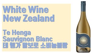 뉴질랜드 화이트 와인  테 헹가 말보로 소비뇽블랑 Te Henga Sauvignon Blanc 2020 [upl. by Oswin]