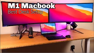 The Best MacBook Pro M1 Setup 2022  Accessories for MacBook Air MacBook Pro M1 Plus Dual Monitor [upl. by Nahgeam77]