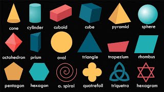 Shapes  Names of Shapes  Geometric Shapes [upl. by Adihaj]