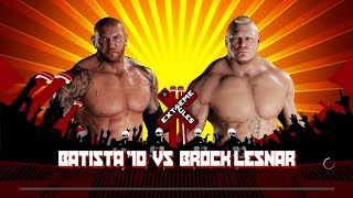 WWE 2K18  Batista Vs Brock Lesnar [upl. by Cyma574]