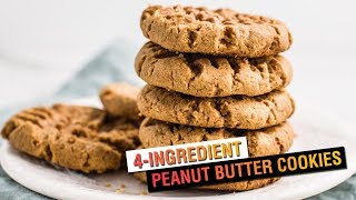 4Ingredient Peanut Butter Cookies [upl. by Yelahc143]