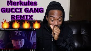 REACTION Merkules  GUCCI GANG REMIX [upl. by Hoj]