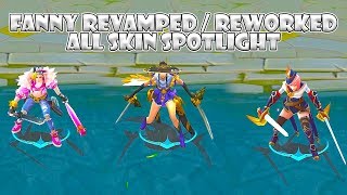 Fanny RevampedReworked Ultimate Skin Comparison  Punk Princess VS Skylark VS Royal Cavalry [upl. by Ronn]