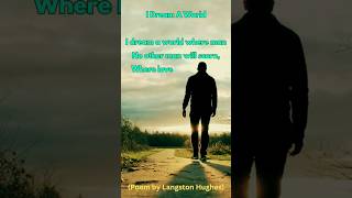 Famous poems  i dream a world  langston hughes poems langstonhughes [upl. by Dorothee]