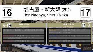 【環境音 発車標再現】JR東京駅 東海道新幹線1617番線ホーム Station Sounds [upl. by Assenahs]