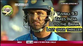 West Indies vs India Yuvraj 93 takes India to the brink of a famous win [upl. by Pellegrini8]