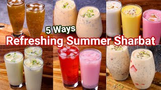 5 Refreshing Sharbat Recipes for Summer  Healthy amp Traditional Cool Summer Drinks [upl. by Dupin817]