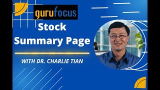 GuruFocus Stock Summary Page [upl. by Clerc]