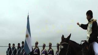 RECREACIÓN DEL PRIMER IZAMIENTO DE LA BANDERA ARGENTINA [upl. by Cirnek763]