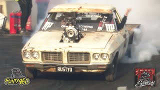 RUSTYQ BELTING TYRES AT BINDOON BURNOUTS [upl. by Ynhoj800]