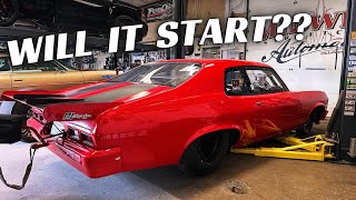 FIRST TIME FIRING UP THE BIG BLOCK CHEVY NOVA UPDATED IGNITION AND NITROUS CONTROL [upl. by Nosinned]