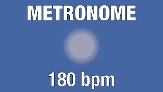 180 BPM Metronome  Audio  Visual [upl. by Ledniahs]