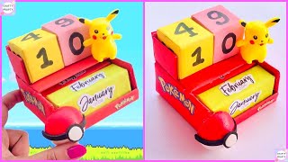 How to make Pokemon 2024 Desk Calendar with PaperPikachu DESK CALENDAR [upl. by Faxen]