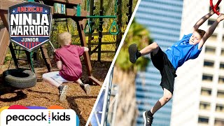 AMERICAN NINJA WARRIOR JUNIOR  Parkour Training Leads to ANWJ Course [upl. by Ebonee231]