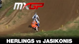 HERLINGS vs JASIKONIS  MXGP Race 2  MXGP of Latvia 2020 [upl. by Enirhtak427]