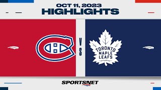 NHL Highlights  Canadiens vs Maple Leafs  October 11 2023 [upl. by Gnaw]