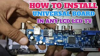 How To Install Universal Board Any Led Lcd Tv  New Universal Card Installation  Lcd Tv Repair [upl. by Harrad]