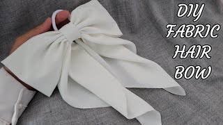 БОЛЬШОЙ БАНТ из шёлка ✨️✨️✨️DIY fabric HAIR BOW [upl. by Chapland]