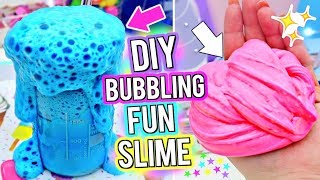 DIY BUBBLY Slime School Slime Science Experiment How To Make The MOST FUN BUBBLING SLIME Ever [upl. by Adnir]