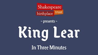 3Minute Shakespeare  King Lear  Animated Shakespeare Summaries [upl. by Alian]