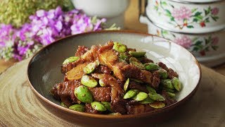 Stir Fried Roast Pork with Sambal Petai  烧肉炒臭豆 [upl. by Henrique]