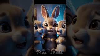 Scared Baby Bunnies Cry in the Rain – Heartwarming Moment shorts ai bunny cute emotional [upl. by Joellen]