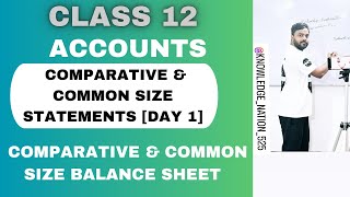 COMPARATIVE amp COMMON SIZE BALANCE SHEET DAY 1  FINANCIAL STATEMENT ANALYSIS  CLASS 12 WBCHSEISC [upl. by Kruger98]