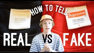 How To Tell Real vs Fake Supreme TShirt With Side by Side Comparisons [upl. by Caras]