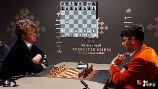 Magnus Carlsen vs Alireza Firouzja  Weissenhaus Freestyle GOAT Challenge [upl. by Yrrat]