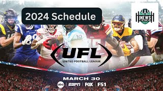 UFL 2024 Inaugural Schedule Exciting Matchups amp Broadcast Details [upl. by Namlak]