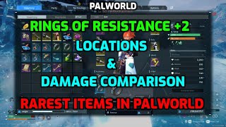 Palworld Rarest Items in Palworld  Rings of Resistance 2  Locations amp Damage Comparison [upl. by Yentuoc]