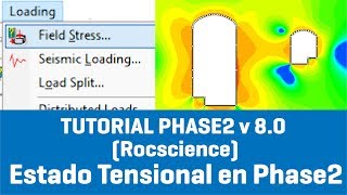 Tutorial Phase2 v 80 Rocscience  Estado Tensional en Phase2  Geotecnia y Geomecanica [upl. by Sigismondo13]