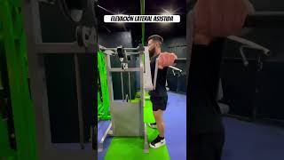 Elevación lateral asistida gym coach fitness shoulder workout routines [upl. by Atterrol]