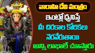 వారాహి దేవి మంత్రం ఇంట్లో ధ్వనిస్తే మీ చిరకాల కోరికలు నెరవేరుతాయి అన్ని లాభాలే చూస్తారు varahi [upl. by Anilah818]