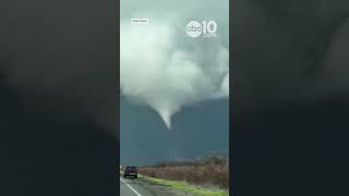 The National Weather Service Hanford confirms two tornadoes formed in Madera County [upl. by Meikah]