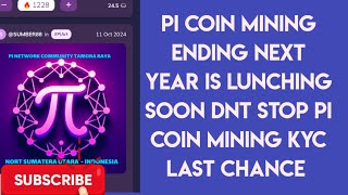 DNT STOP PI COIN MINING KYC LAST DATE pinetworknewupdateinhindi crypto [upl. by Tterrag]