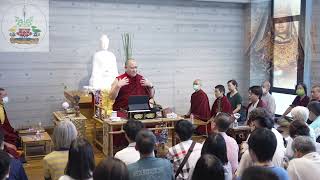 In Rabjam Rinpoches Blessing Teachings 🙏  Himalayan Buddhist Monks [upl. by Gehman]