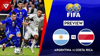 ARGENTINA vs COSTA RICA  FIFA Matchday International Friendly Match Preview✅️ Highlights❎️ [upl. by Ardnohsal772]