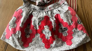 English Paper Pieced Appliqué Apron Using EPP and a Sewing Machine No Quilting Required [upl. by Anitnegra]