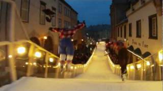 Backflips on Hockey Skates Red Bull Crashed Ice 2011 [upl. by Ecyal]