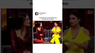 only priyanka and kangana have this kind of audacity 🙌🏻 priyankachopra kwk bollywood viralshorts [upl. by Eiralav]